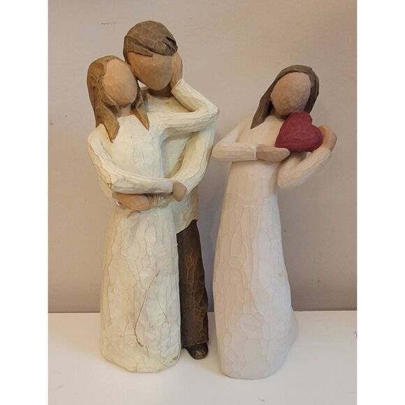 The Willow Tree "Together" & Angel Of The Heart Sculptures 9" Tall - Picture 1 of 7